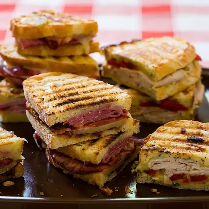 Salami and Provolone Panini