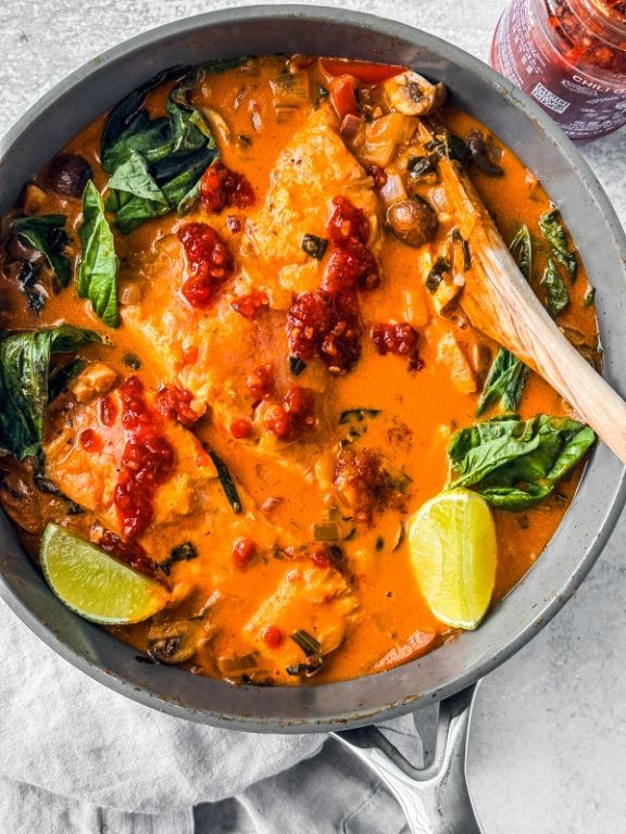 Salmon Moose Curry with Coconut Milk