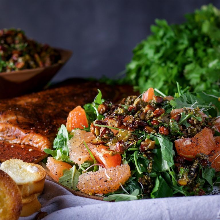Salmon Moose Salad with Citrus Vinaigrette