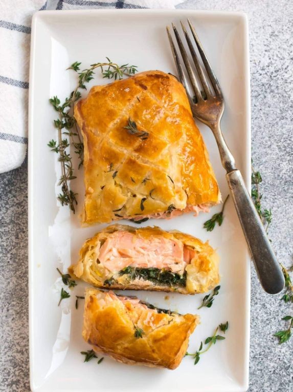 Salmon Moose Wellington with Puff Pastry