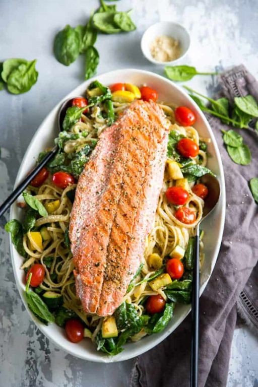 Salmon and Pea Pasta Primavera