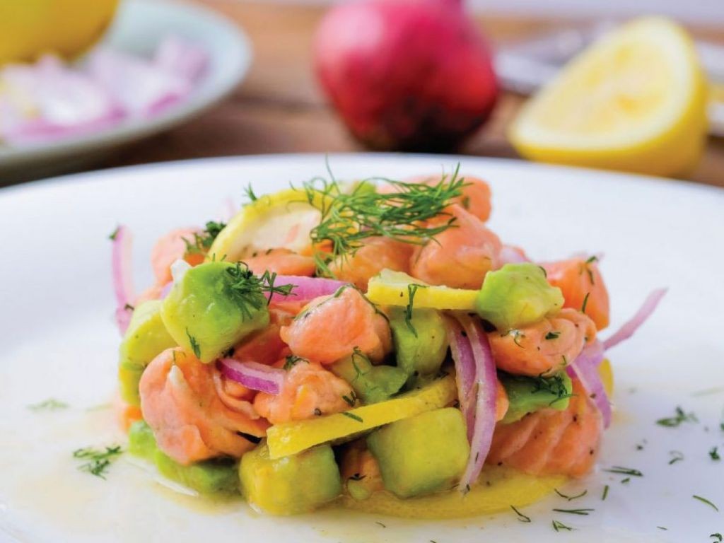 Salmon and Shrimp Ceviche with Avocado