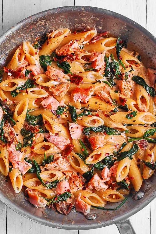 Salmon and Sundried Tomato Pasta