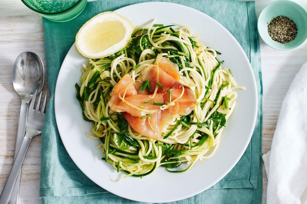 Salmon and Zucchini Pasta