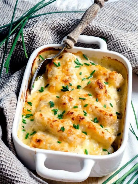Salsify Gratin with Gruyère Cheese