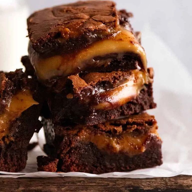 Salted Caramel Easy Brownies
