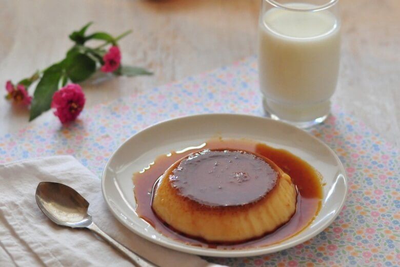 Salted Caramel Flan with Sea Salt Garnish