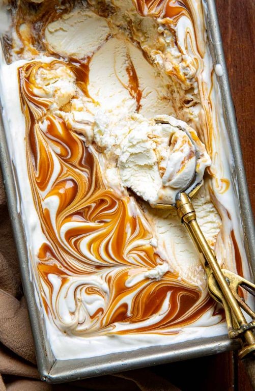 Salted Caramel Swirl Ice Cream