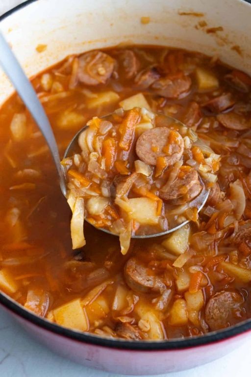 Sauerkraut and Turkey Sausage Soup