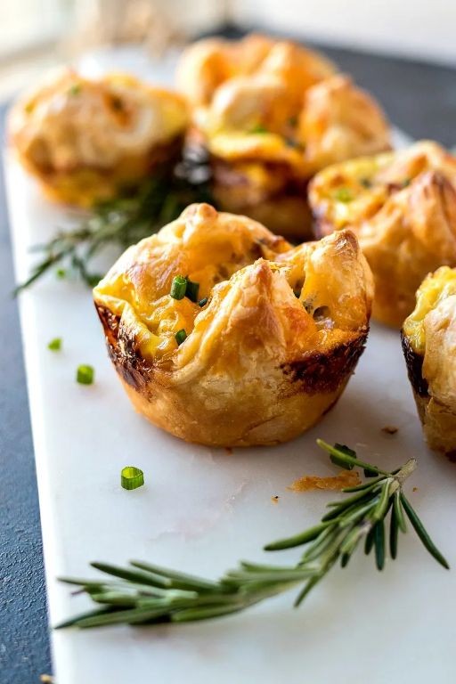 Sausage and Egg Puff Pastry Breakfast Cups