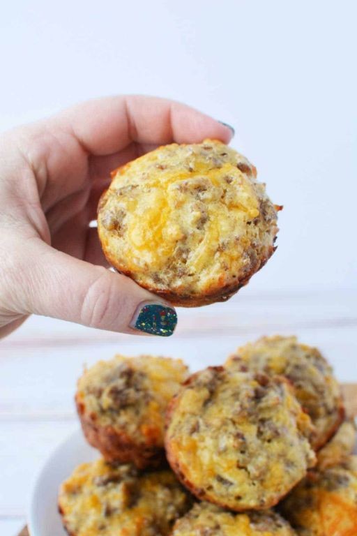 Savory Bisquick Sausage and Cheese Muffins