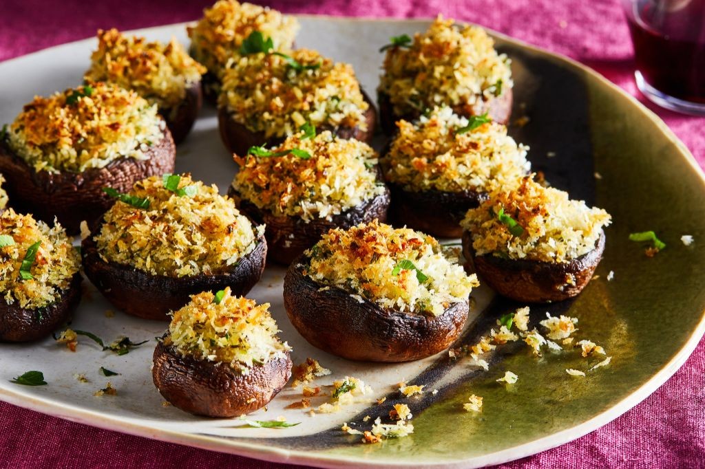 Savory Breadcrumb-Stuffed Mushrooms