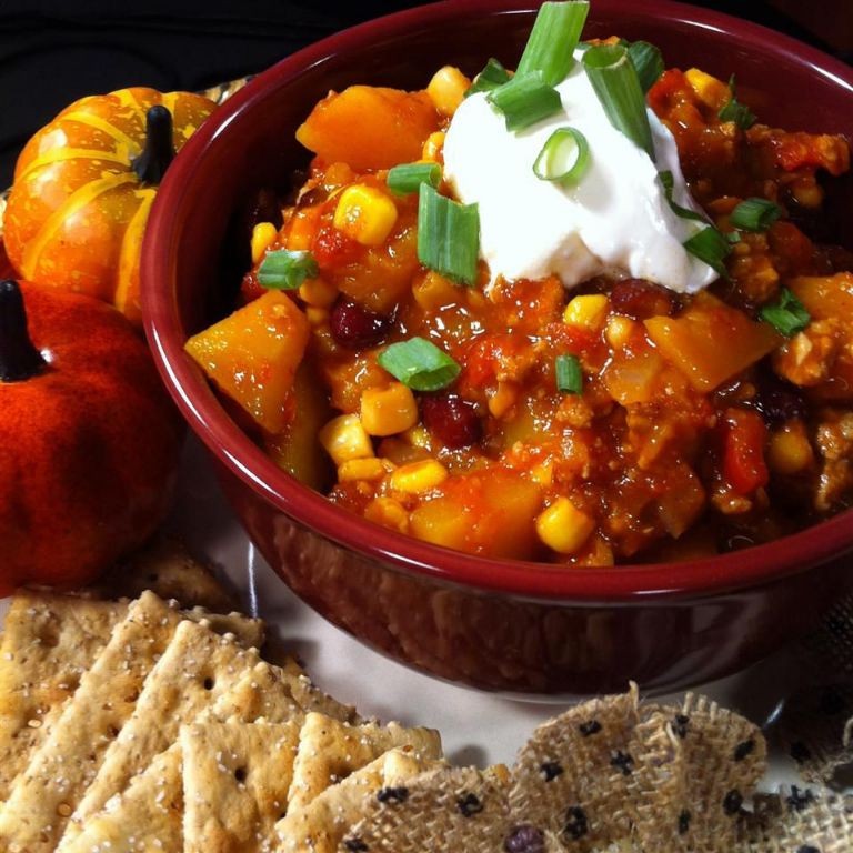 Savory Butternut Squash and Turkey Chili