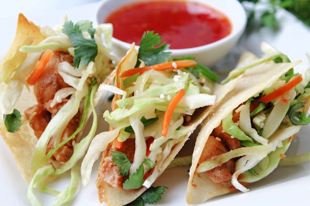 Savory Hoisin-Glazed Slaw with Crispy Wontons