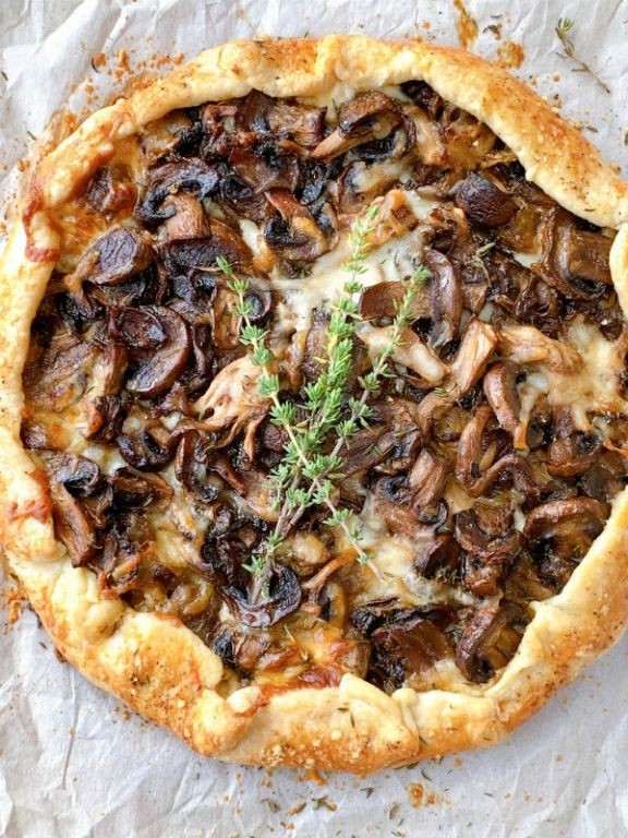 Savory Mushroom and Thyme Galette
