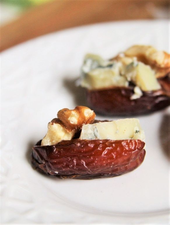 Savory Walnut and Blue Cheese Stuffed Dates