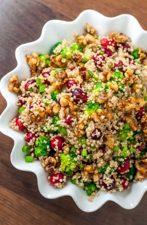 Savory Walnut and Cranberry Quinoa Salad