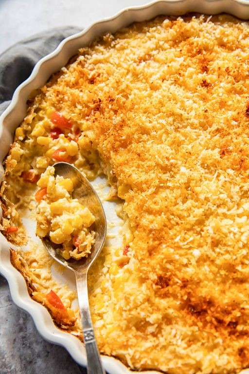 Scalloped Corn with Crispy Panko Topping