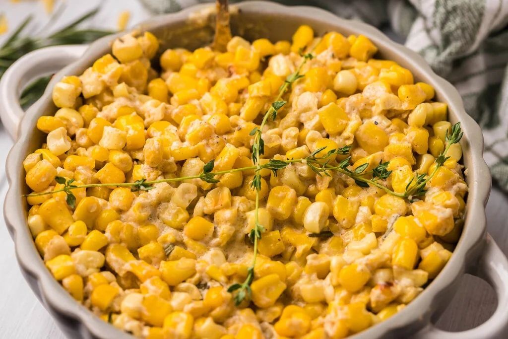 Scalloped Corn with Smoked Gouda and Thyme