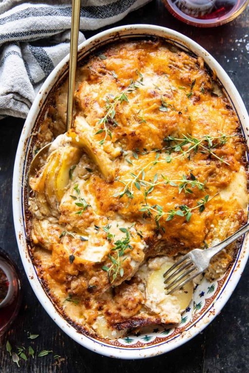 Scalloped Potatoes with Caramelized Onions