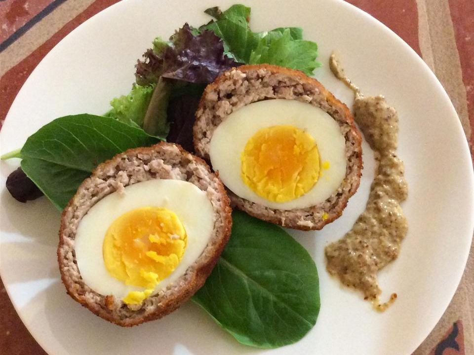 Scotch Eggs with Mustard Dip