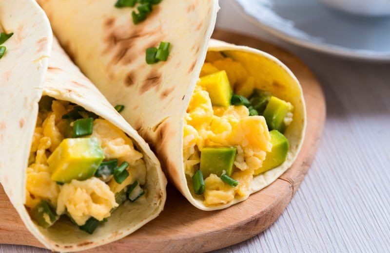Scrambled Egg and Avocado Puff Pastry Wraps