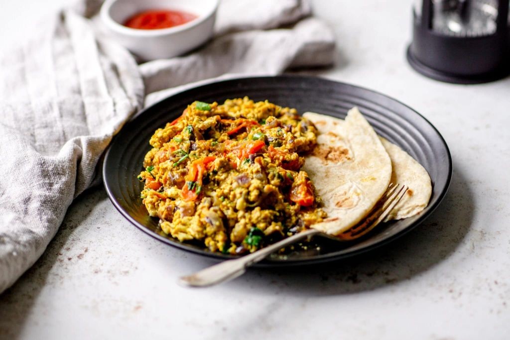 Scrambled eggs with masala