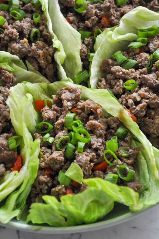 Sesame Ginger Beef Lettuce Wraps