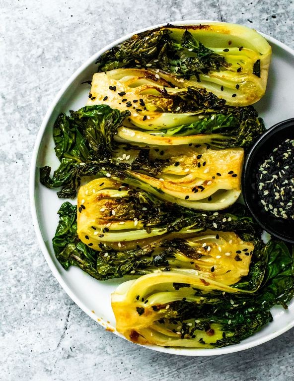 Sesame Ginger Steamed Bok Choy
