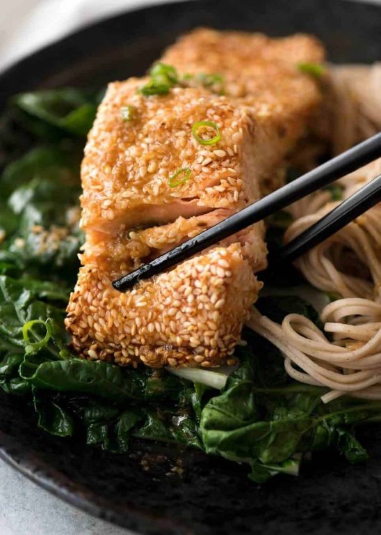 Sesame Seed Crusted Salmon