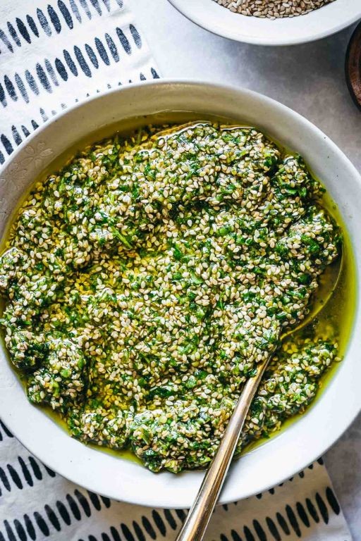 Sesame Seed Pesto Pasta