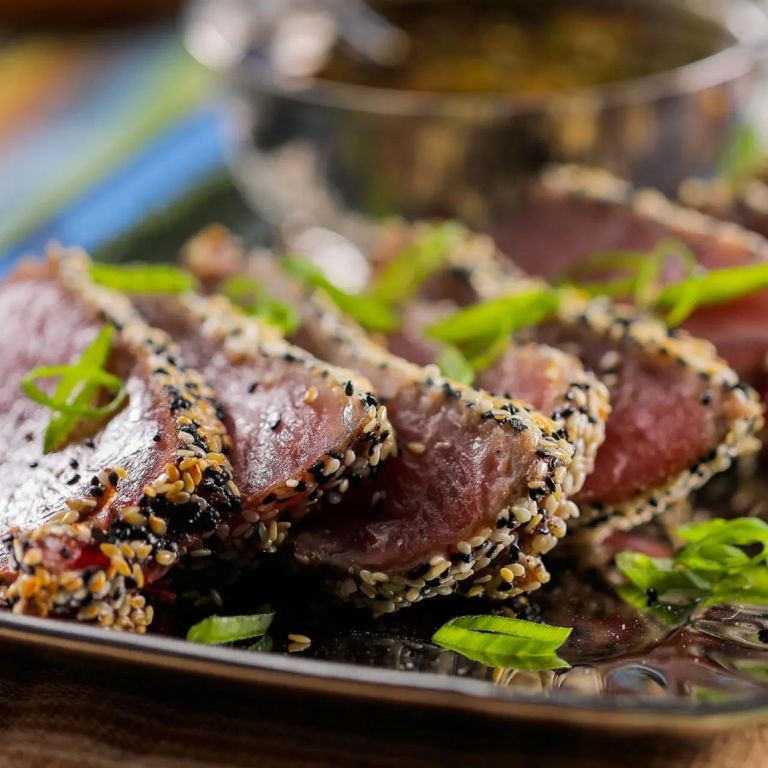 Sesame-Crusted Ahi Tuna with Ponzu Sauce