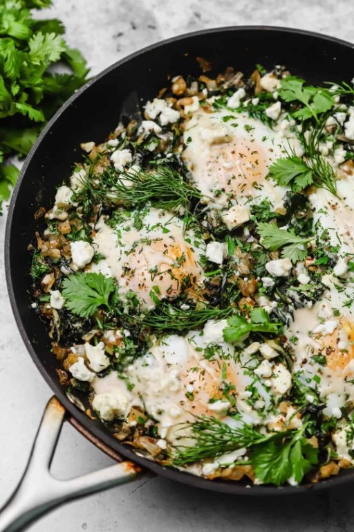 Shakshuka with Feta and Fresh Herbs