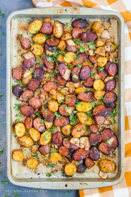 Sheet Pan Sausage and Potatoes
