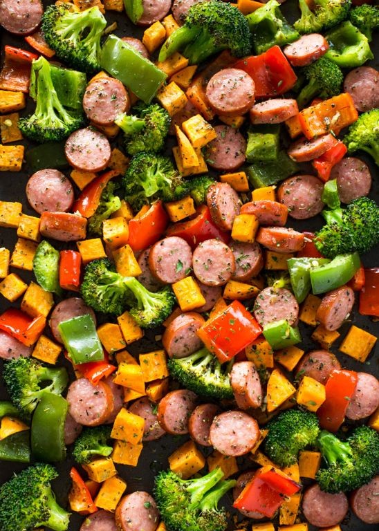 Sheet Pan Sausage and Veggie Dinner