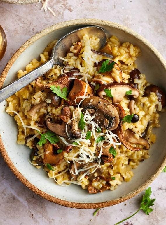 Shiitake Mushroom Risotto with Parmesan
