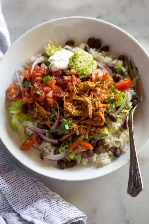 Shredded Pork Burrito Bowls