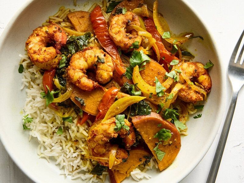 Shrimp Curry with Sweet Potatoes