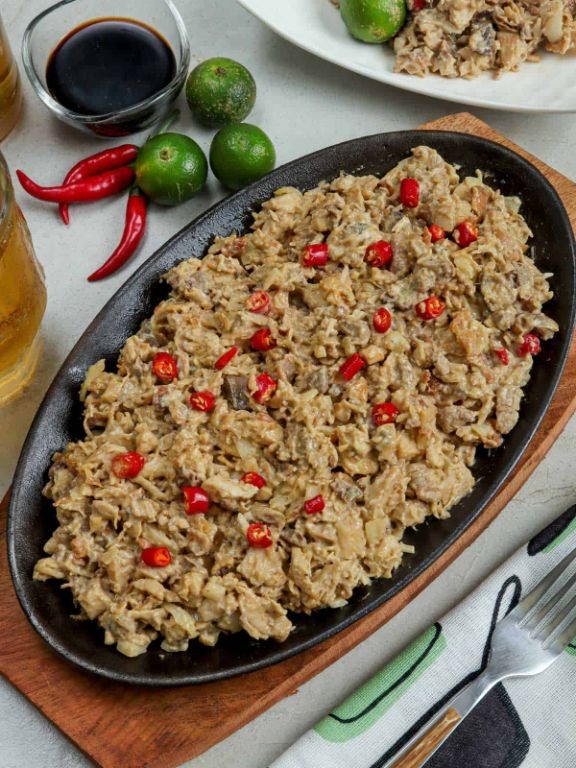 Sizzling Chicken Sisig with Chili Peppers