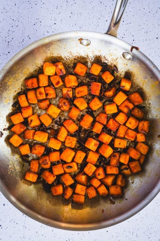 Skillet Turmeric Sweet Potatoes