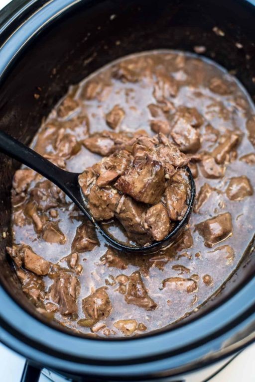 Slow Cooker Beef Tips with Gravy