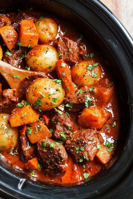 Slow Cooker Beef and Butternut Squash Stew