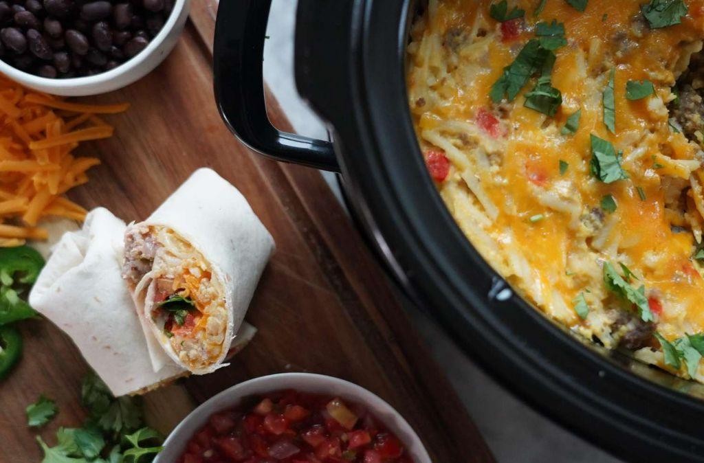 Slow Cooker Breakfast Burrito Filling