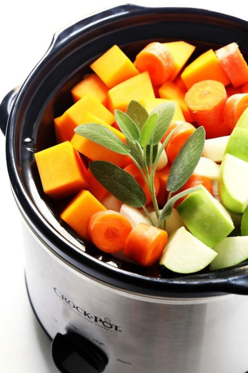 Slow Cooker Butternut Squash Soup with Sage