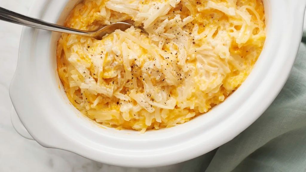 Slow Cooker Cheesy Hash Brown Casserole