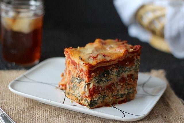 Slow Cooker Ground Pork and Spinach Lasagna