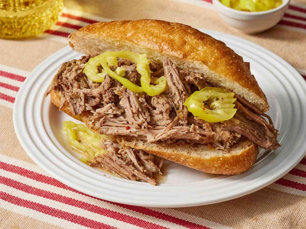 Slow Cooker Italian Beef Sandwiches