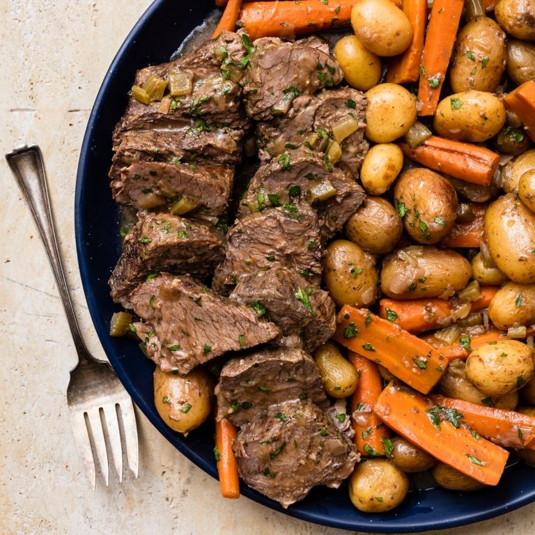 Slow Cooker Pot Roast with Carrots and Potatoes