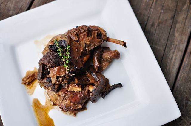 Slow Cooker Rabbit with Balsamic Glaze
