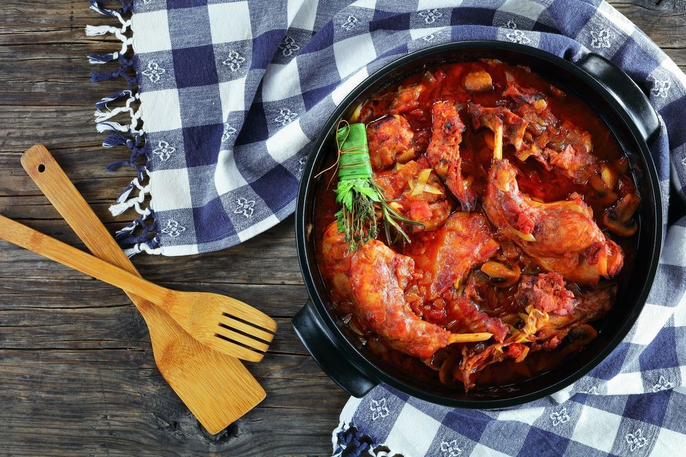 Slow Cooker Rabbit with Red Wine and Herbs